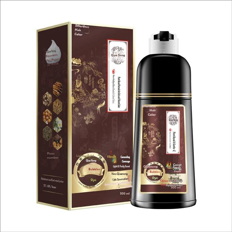 500ML Bubble Hair Dye Cream, Natural Gentle Formula, Effective Color Coverage, Long-Lasting Stain, Includes Tools, Home Use