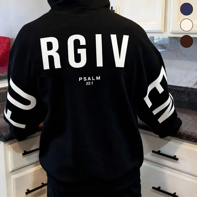 Men's Loose Hooded Sweatshirt, Knit Sports Top, Trendy College Hoodie, Minimalist Logo Pressed Shirt, Casual Cleanfit, Unisex Couple, Holiday Gift