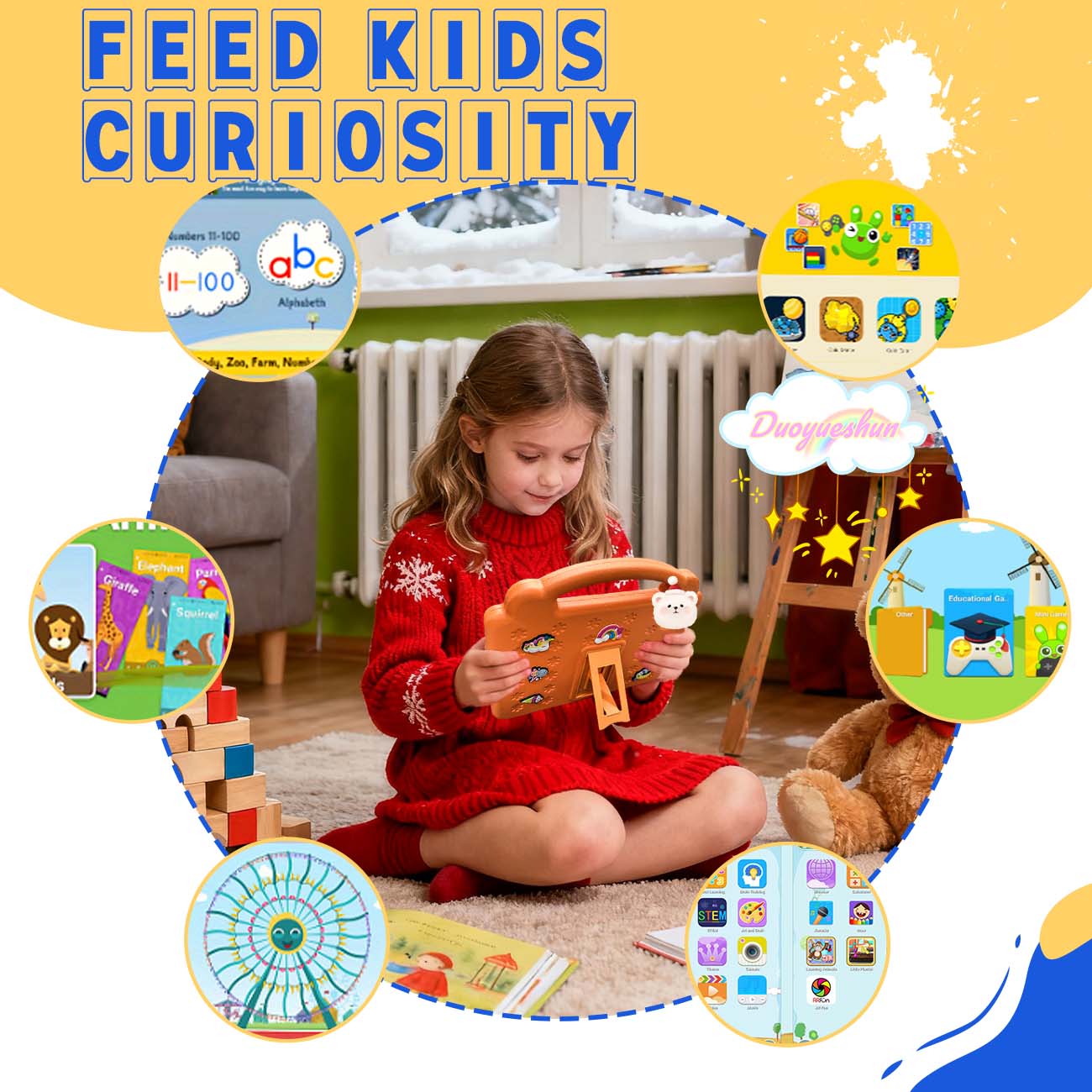 10.1 Inch HD Screen Android Tablet PC, Learning Entertainment Tablet, Dual Sim Card Support, Bluetooth-compatible & WiFi Connectivity, Ideal for Education & Entertainment