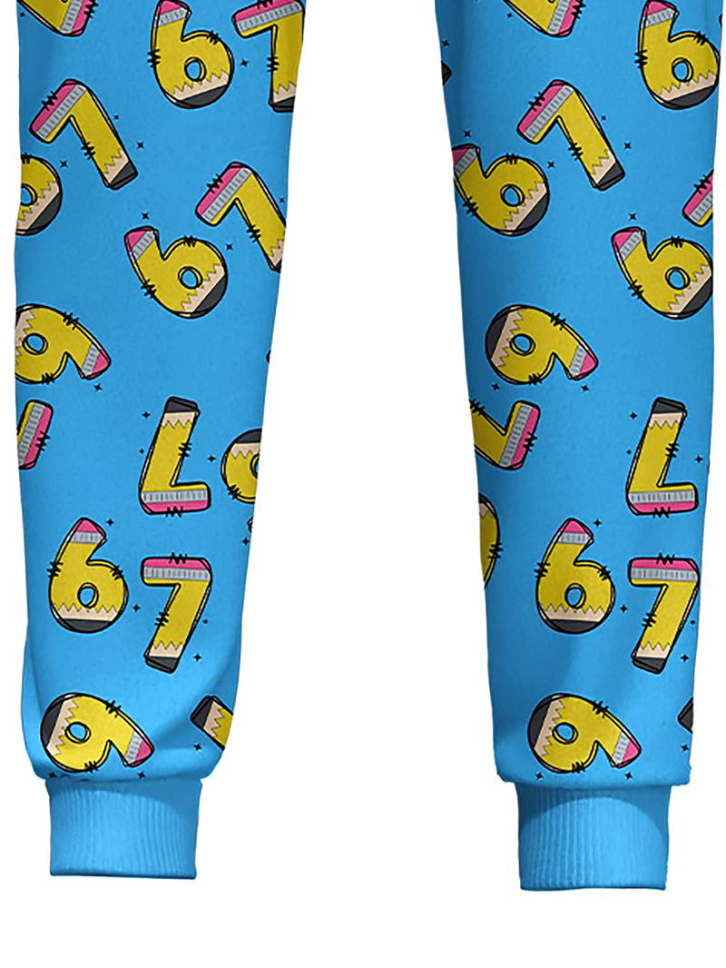 #67 Printed Long Sleeve Pants Pajama Set, Cute Cartoon Design for All Seasons, Perfect Gift for Reading Festival,Kids Valentine Pajamas,World Book Day Pajamas for Kids, Cute Storybook Style Sleepwear, School Event Outfit