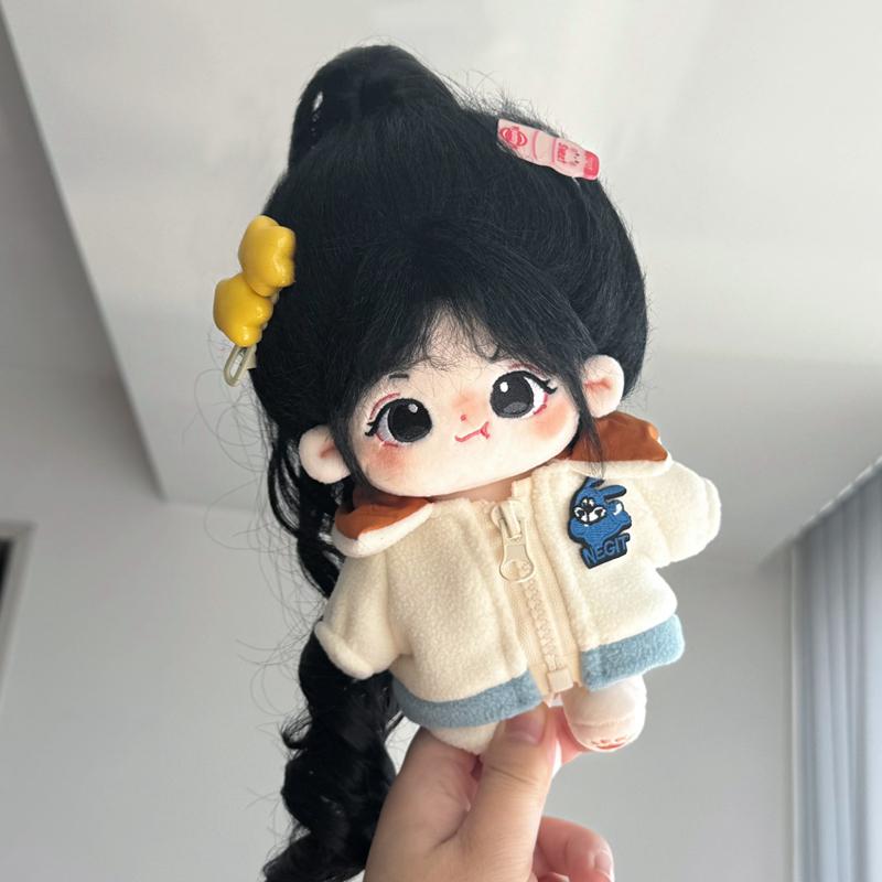 20cm Kawaii Plush Cotton Doll Idol Stuffed Super Star Figure Dolls No Attribute Crying Cotton Doll Can Change Clothes Kids Gift