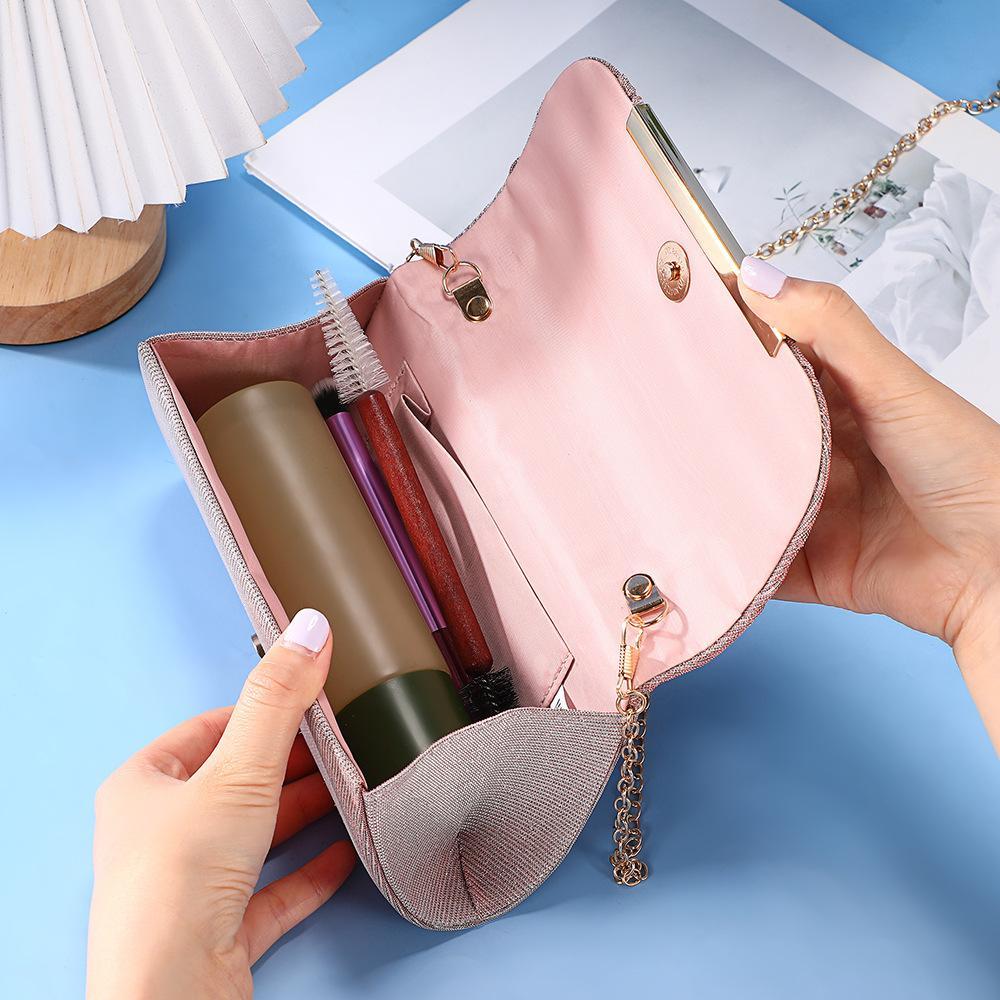 FringeFlutterSparkly Sequin Evening Bag | Pleated Chain Clutch for Prom, Wedding & Date Night