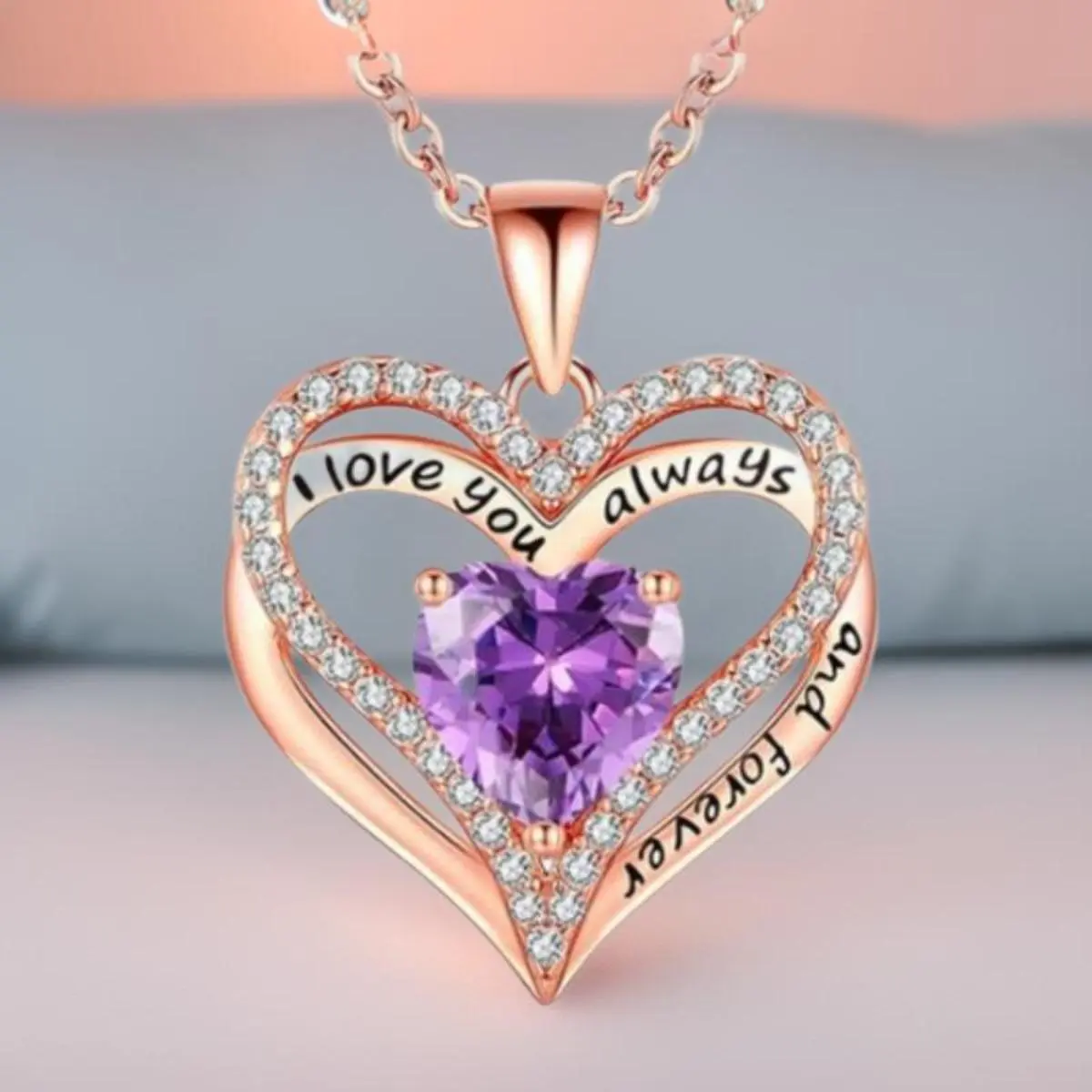 Crystal Infinity Heart Necklace with Zodiac Sign, Romantic Gifts for Girlfriend, Sentimental Anniversary Gift for Women, Heart Shaped Necklace, Sentimental Necklaces