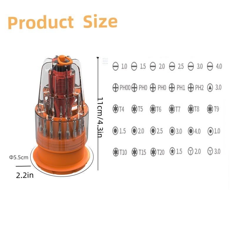 Multifunctional Screwdriver Set 31-In-1, Durable Precision Tools for Home & Office Use, Essential Repair Kit for Electronics & Hardware