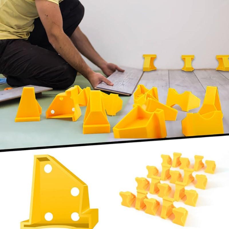 20 Piece Floor Installation Tool Set, British Standard Dual Head Size Pads, Flat Laying Hammer Blocks, Flooring Installation Kit