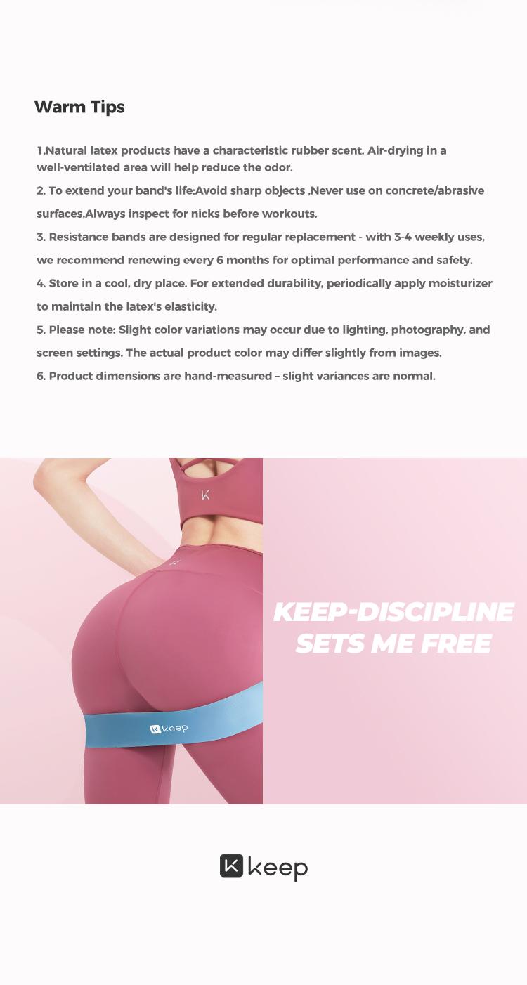 KEEP Resistance Loop Bands for Women, Elastic Loop Bands for Booty & Legs, Different Levels Elastic Band for Home Gym, Great Fitness Equipment for Training, Yoga, Exercise