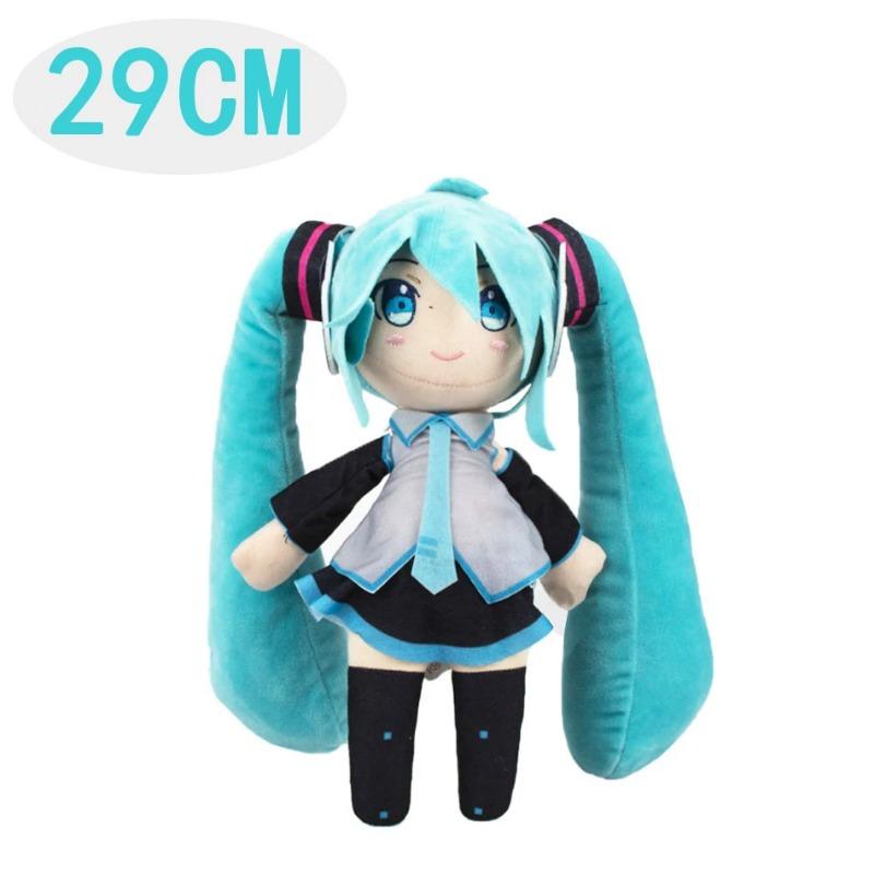 20-29cm Hatsune Miku Kawaii Q Version Fufu Figure Plush Doll Anime Peripheral Stuffed Toy Collection Model Ornament Toys Gifts
