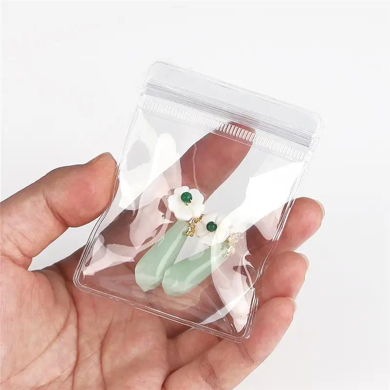 Transparent Jewelry Zipper Bag - Rustproof, Self-Sealing, Waterproof Plastic Pouch, Suitable for Rings, Earrings, Necklaces - Portable Travel Storage Box, Scratch-Resistant Protective Design, Semi-Transparent Lining