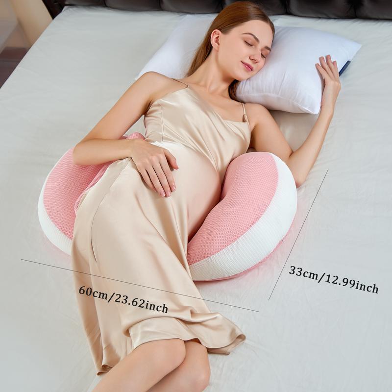 Maternity Pillow, 2 Counts U-shaped Pregnancy Pillow, Removable & Washable Pregnancy Side Sleep Pillow, Maternity Supplies for Home & Travel