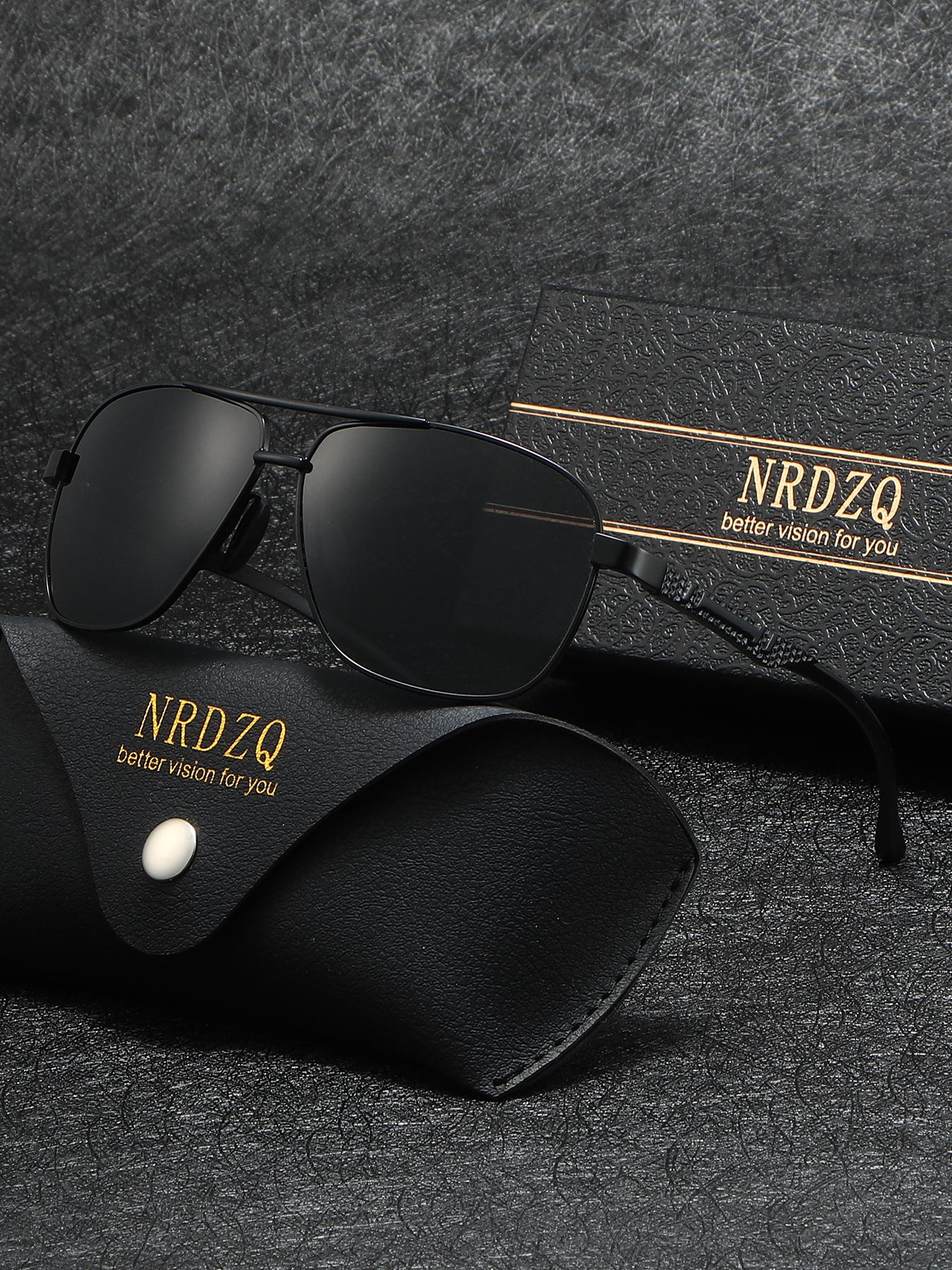 NRDZQ Vintage Polarized Aviator Sunglasses, UV400 Lenses 