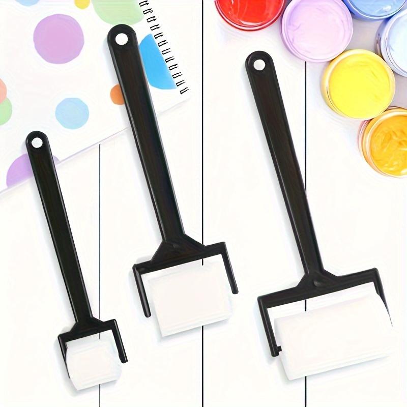 Creative 3pcs/Set Paint Flat Sponge Rollers - Long Handles Art Supplies for Painting Tools, Roller Printing and Doodling