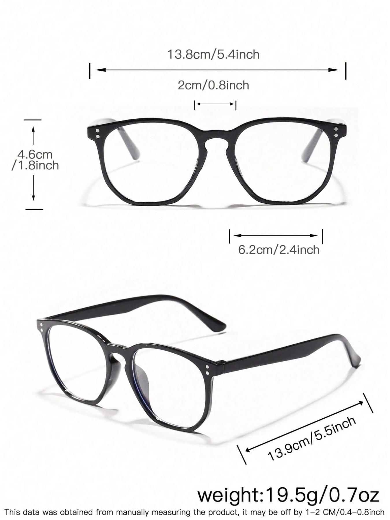 Unisex Casual Square Frame Glasses, Anti-Blue Light, Lightweight Comfortable, Daily Wear, Party Fashion, Student Preferred