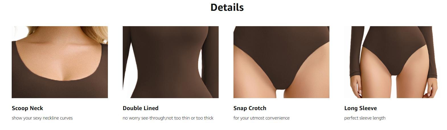 Clearance Sale - Limited Sizes Available** Bodysuits for Women Long Sleeve Body Suits Womens Scoop Neck Bodysuit Double Lined Tops Clearance Sale - Limited Sizes Available** Bodysuits for Women Long Sleeve Body Suits Womens Scoop Neck Bodysuit Double Lined Tops