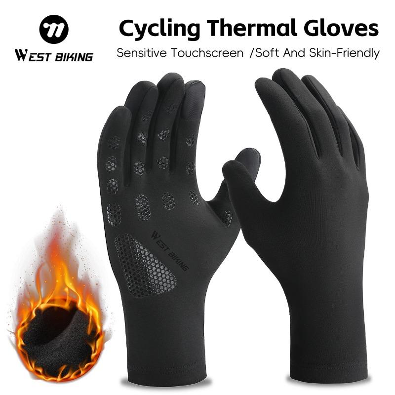 WEST BIKING Winter Gloves.Highly Elastic Soft And Skin Friendly Outdoor Sports Gloves,Touch Screen Windproof Thermal Gloves,Full Finger Anti Slip Design for Ski Scooter Motorcycle Bike Cycling