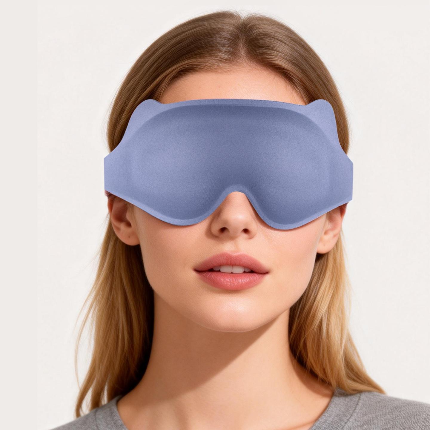 3D Deep Contoured Sleep Mask, Total Blackout Blindfold, No Eye Pressure, Breathable for Side Sleepers