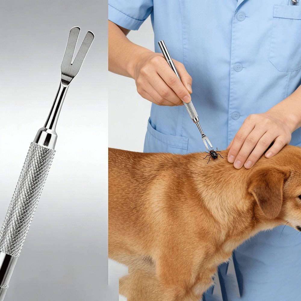 Stainless Steel Pet Grooming Kit, Flea Removal Comb Set, Portable Washable Pet Care Tools, Ideal for Long and Short Hair Cats and Dogs