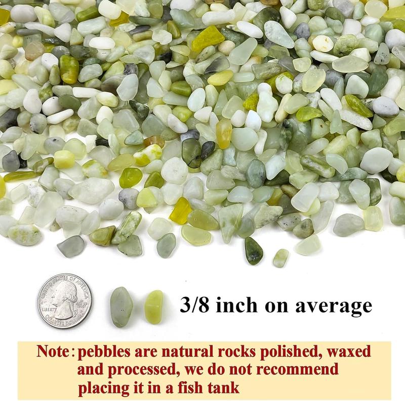 2 lbs Pea Gravel - 3/8 Inch Small Pebbles Rocks for Indoor Plants, Succulents, Cactus, Fish Tank, Terrarium, Landscaping and Decorative Stones(32 oz, 6-9 mm)
