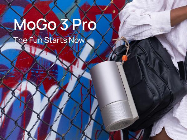 XGIMI MoGo 3 Pro 1080P Portable Projector, Google TV with Netflix, 450 ISO Lumens, Dual Speakers, ISA 2.0, Multiple Connections, Built-In Adjustable Stand