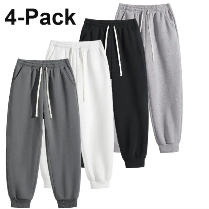 1/4-Pack Men’s Athletic Jogger Pants, Durable Sweatpants for Sports & Everyday Use (Optional 4-Pack and 2-Pack)