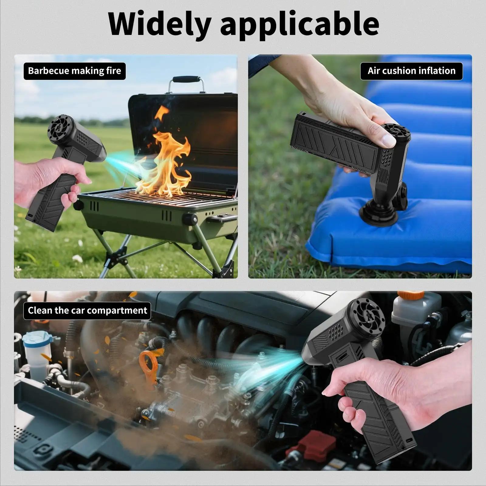 Powerful Wireless Turbine Blower, Rechargeable Electric Air Compressor Dust Remover, Portable Cordless Blow Gun, High-Performance Cleaning Tool