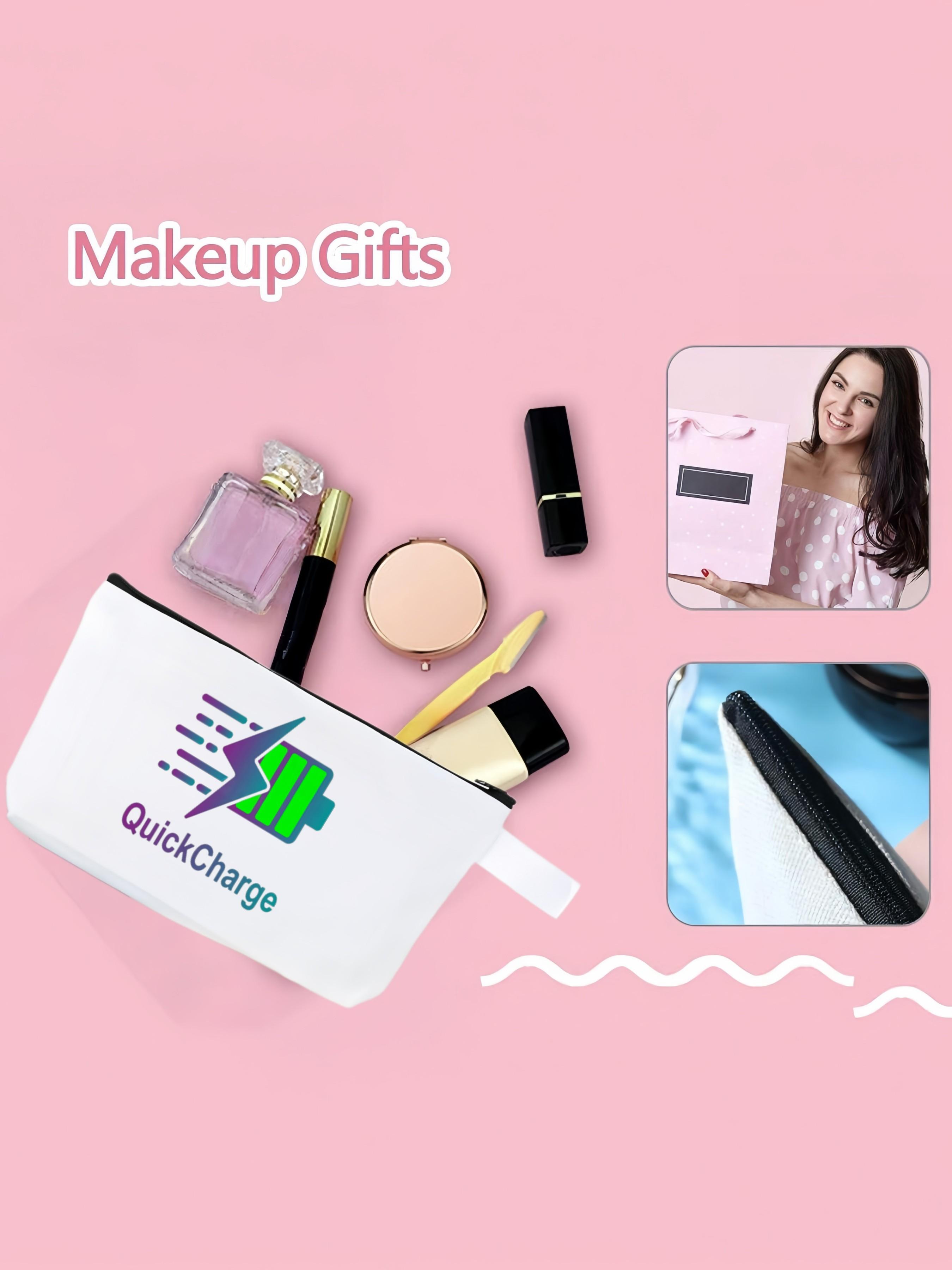 Quickcharge Makeup Organizer Bag, Trendy Fast Charge Design, Durable Canvas Material, Holds Cosmetics and Brushes, Stylish Storage Solution