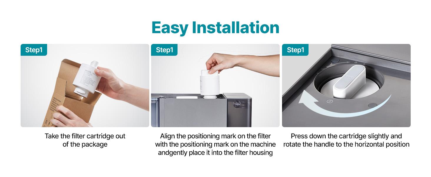 VEVOR Mineralization Filter Replacement - Remineralization Alkaline Water Filter for Reverse Osmosis System, Balances pH Restores Minerals, Compatible with X811B Ice Maker Water Dispenser