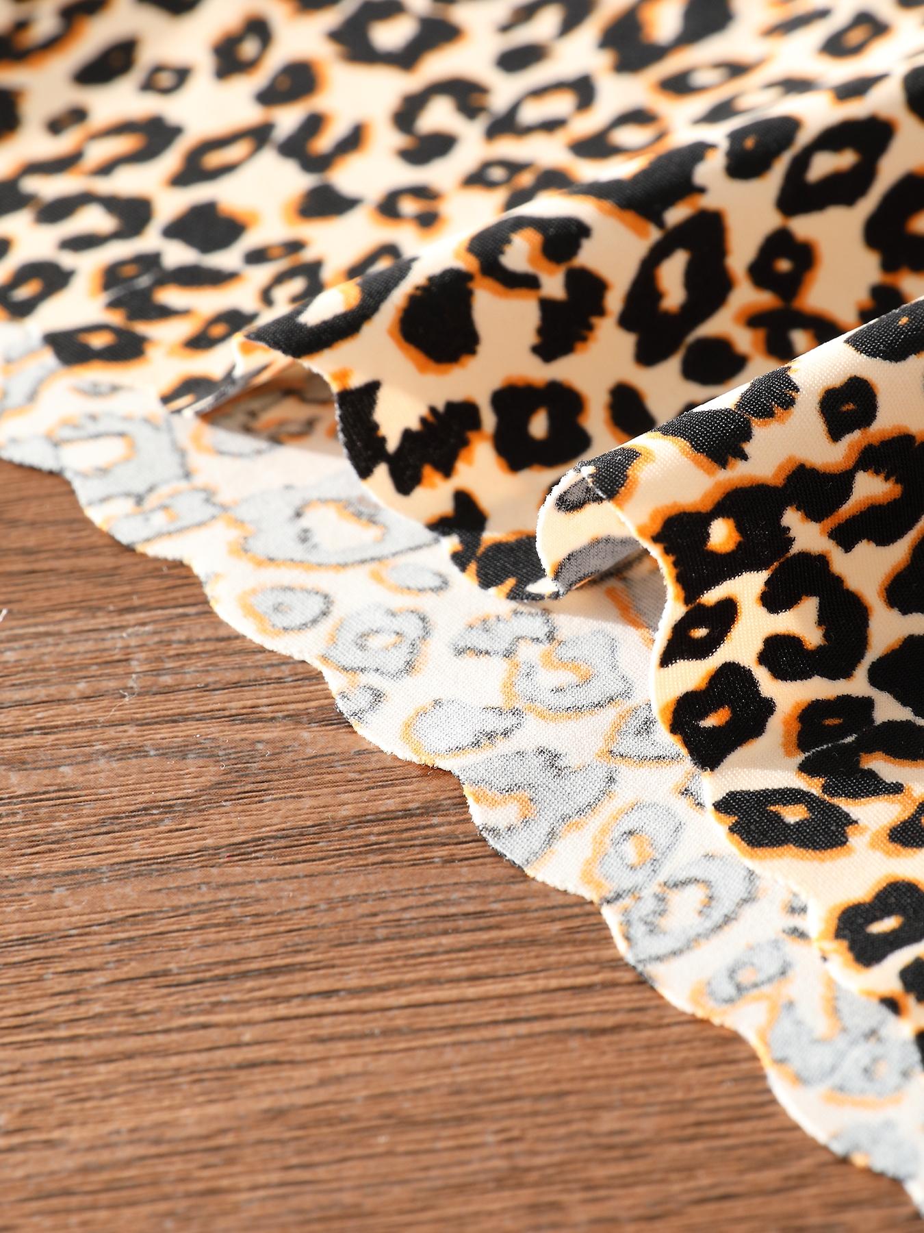 5/6/7/10/12/21-pack seamless one-piece wave-edge triangle panties, leopard print and solid color mix, comfortable, breathable, stretchy, silky women's underwear