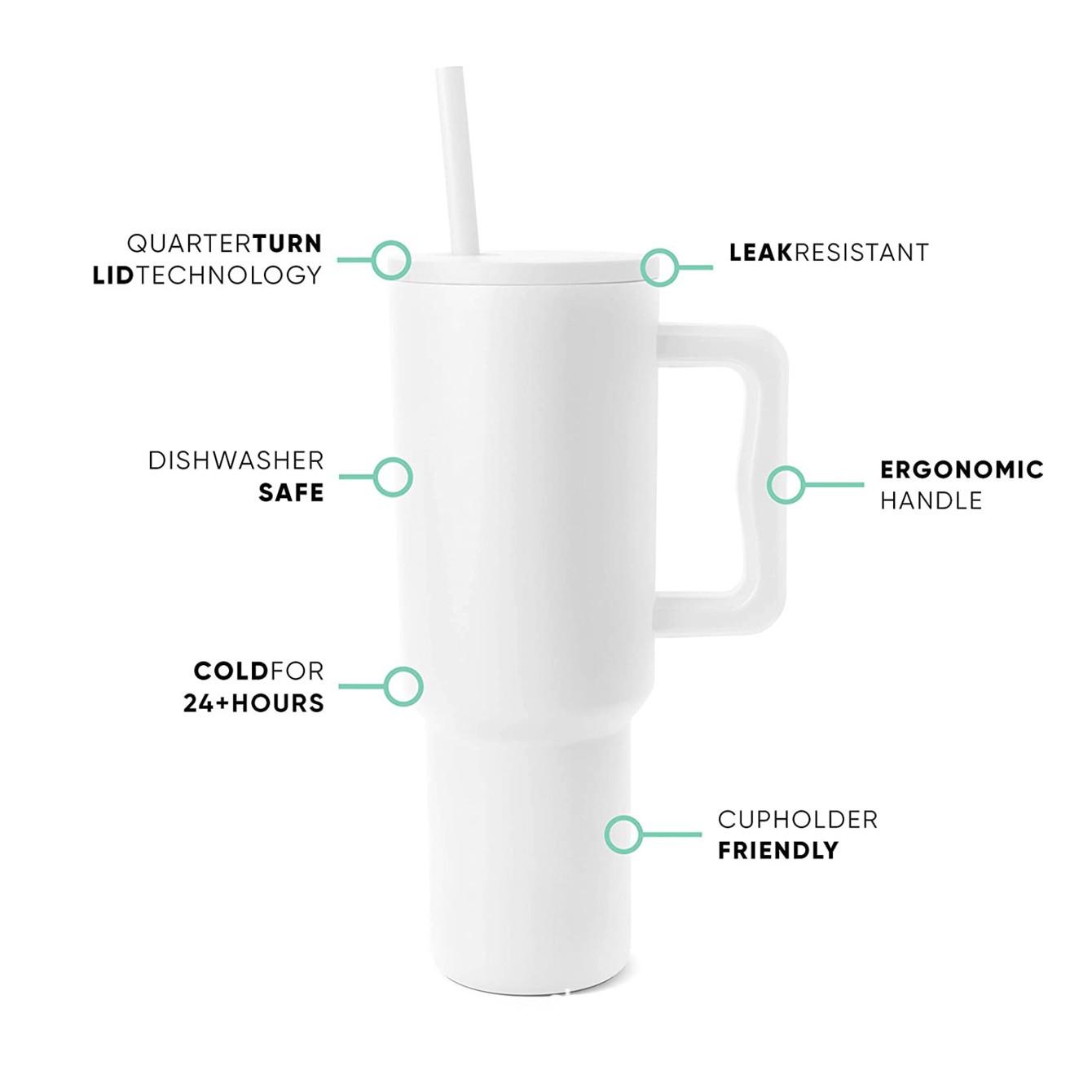 Portable Stainless Steel Insulated Cup 40oz, Reusable Water Bottle, Durable Leak-Proof Design, Ideal for Outdoor Activities