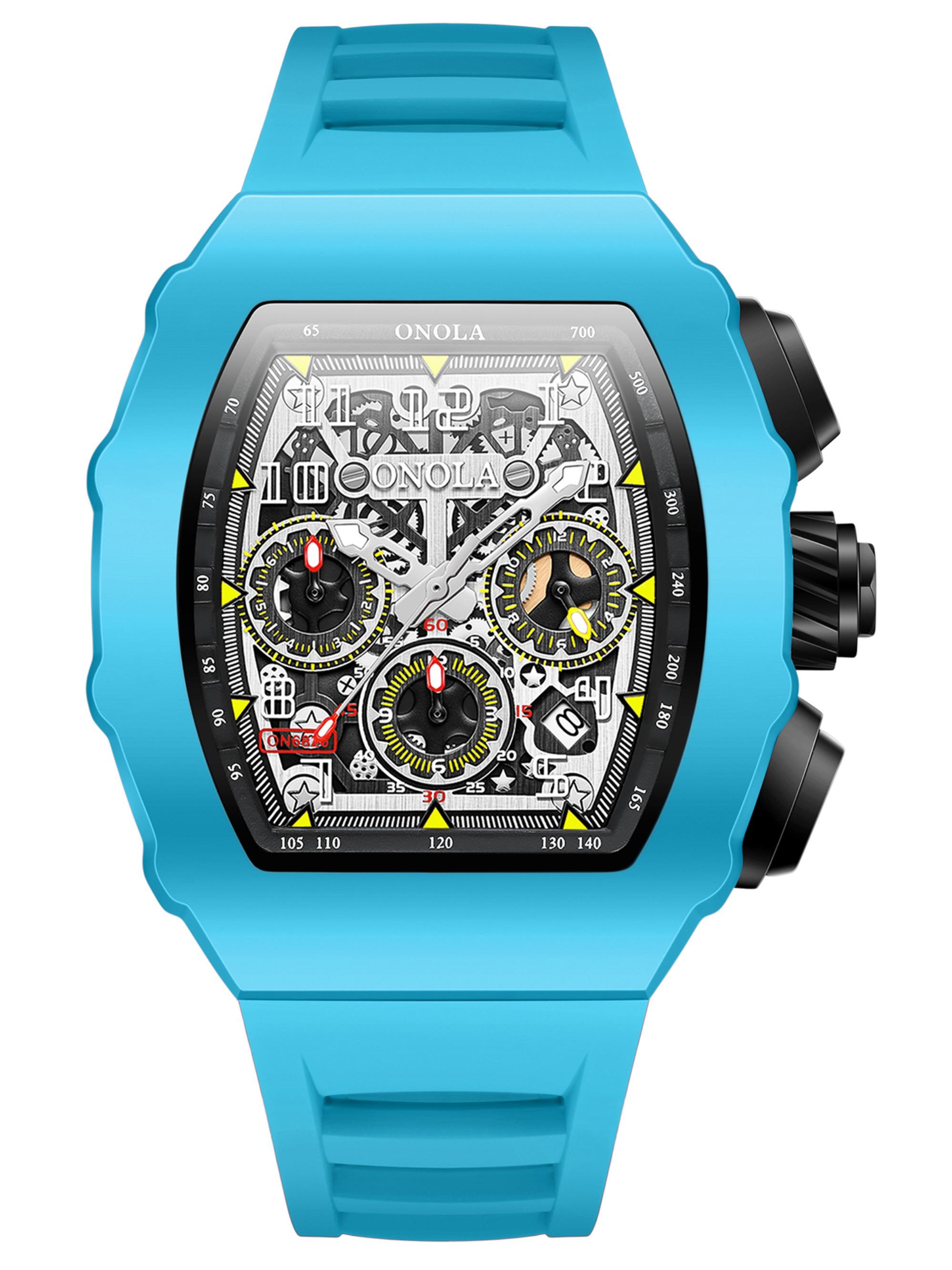 Onola Fashion Men's Quartz Watch, Multi-Function Timer, Waterproof Glowing Sports Watch for Outdoor Use, Perfect Gift for Any Occasion