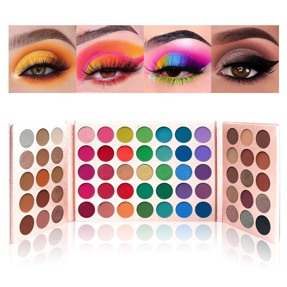 65 Color Eyeshadow Palette, Long Lasting Highly Pigmented Shimmer & Matte Shades Palette, Colorful Eye Makeup Products for All Styles and Occasions