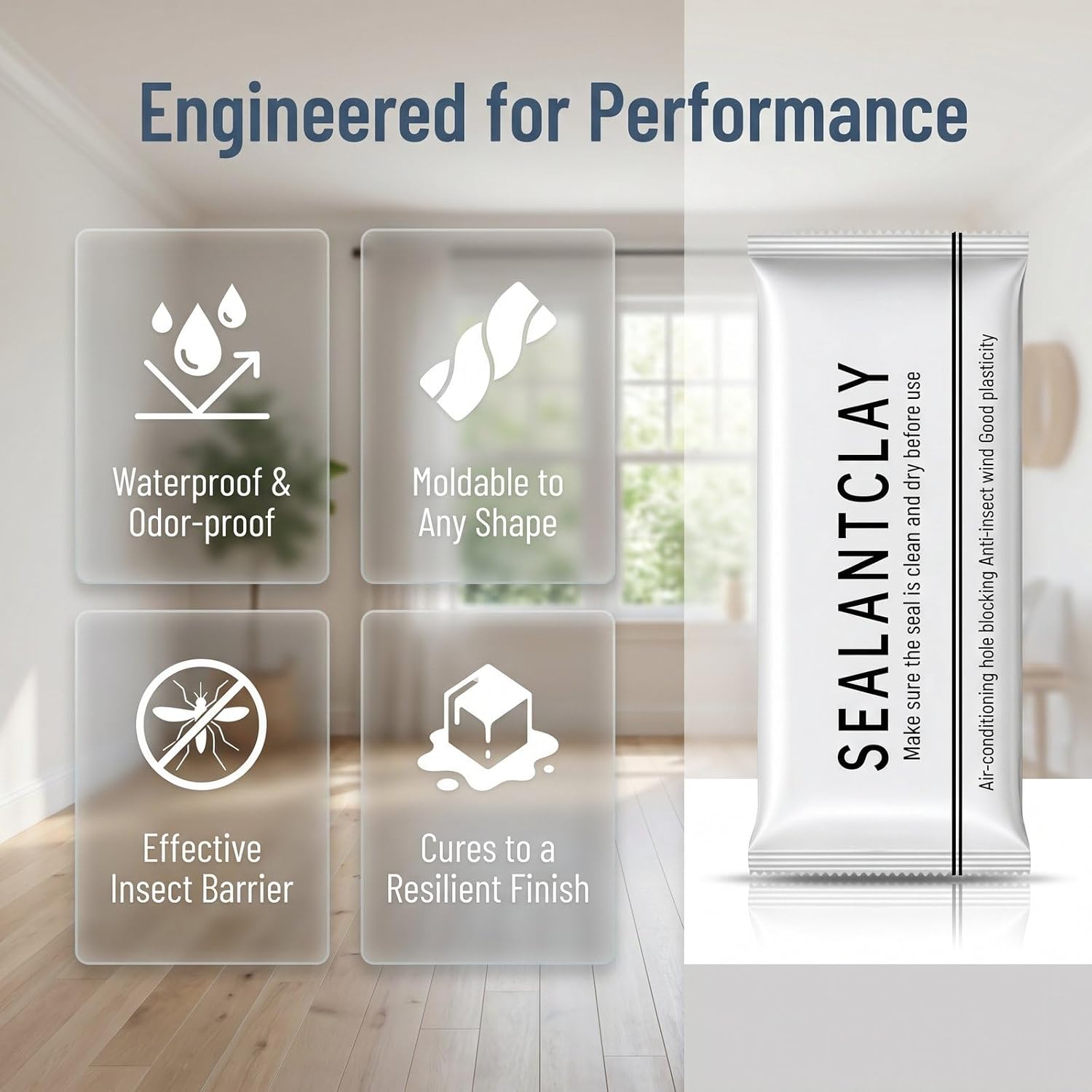 10/20PCS Eco-Friendly Sticky Clay Sealant - Quick-Curing, Strong Adhesion, Waterproof Oil-Resist, Pest Control Sealant for Sealing Gaps, Air Conditioner Holes (Pack Sizes Available for Indoor Recreation Use)