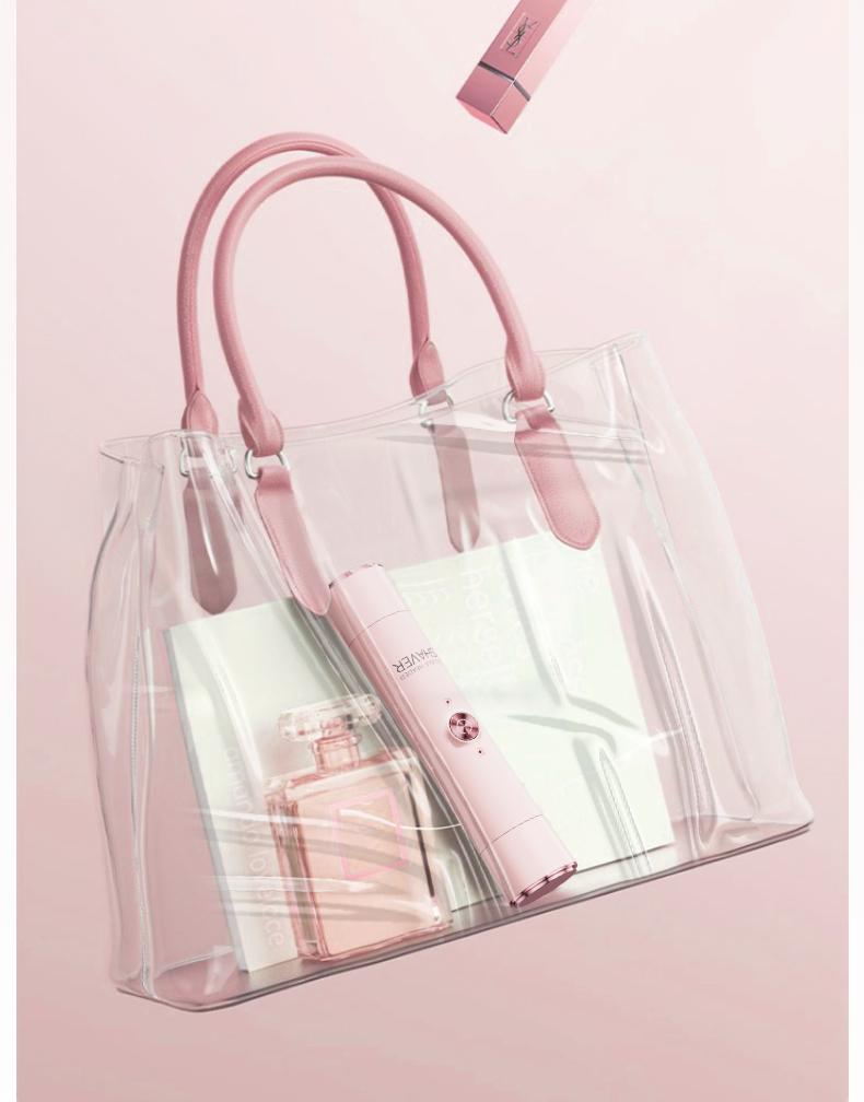 Portable 2-in-1 double-head electric shaver, USB charging, cordless dry and wet dual-use gentle and skin-friendly, suitable for body and face, unisex bikini trimmer