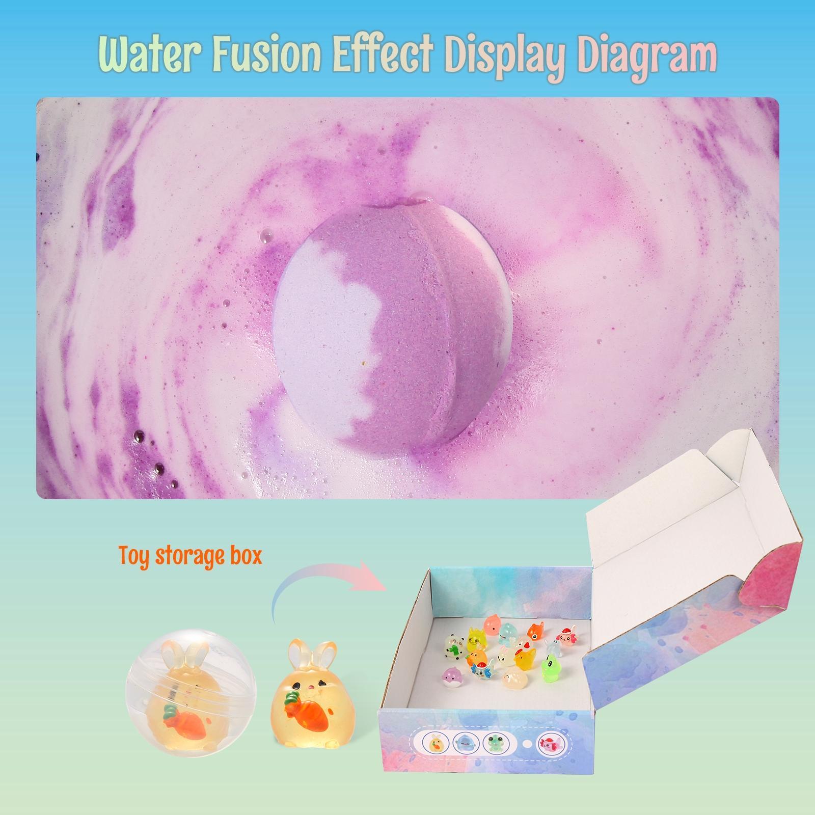 Fragrance Bubble Bath Bomb Set, 15pcs/box Colorful Bath Bombs with Toy Inside, Moisturizing Body Care Products for Women & Girls