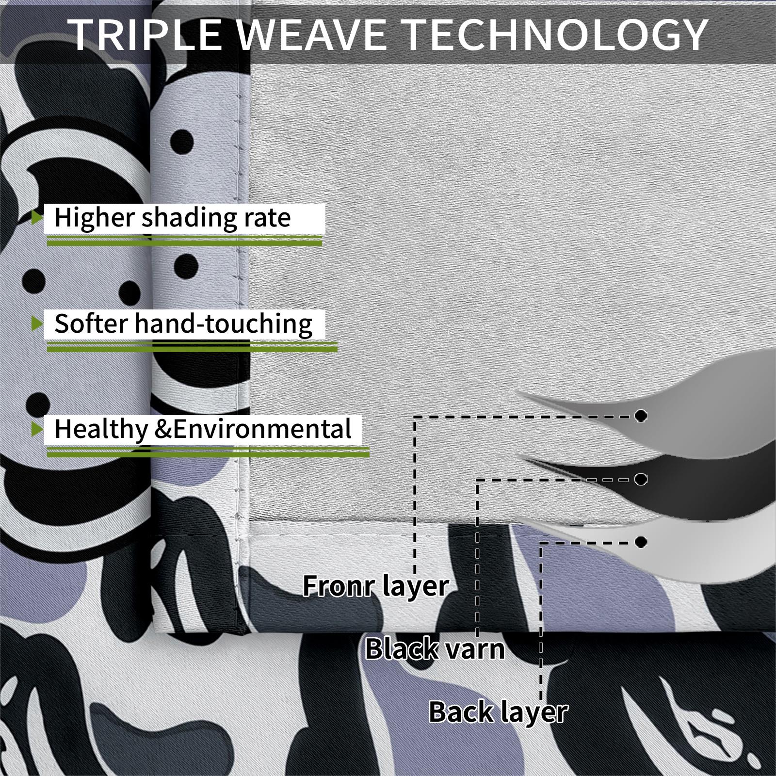 2 PCS Cartoon Camouflage Anime Style Blackout Curtains, Youthful Personalized Decorative Window Curtains, Easy to Open & Install, 85% Blackout Rate, Perfect Housewarming Christmas Birthday Gift for Teens & Trendy Toy Lovers