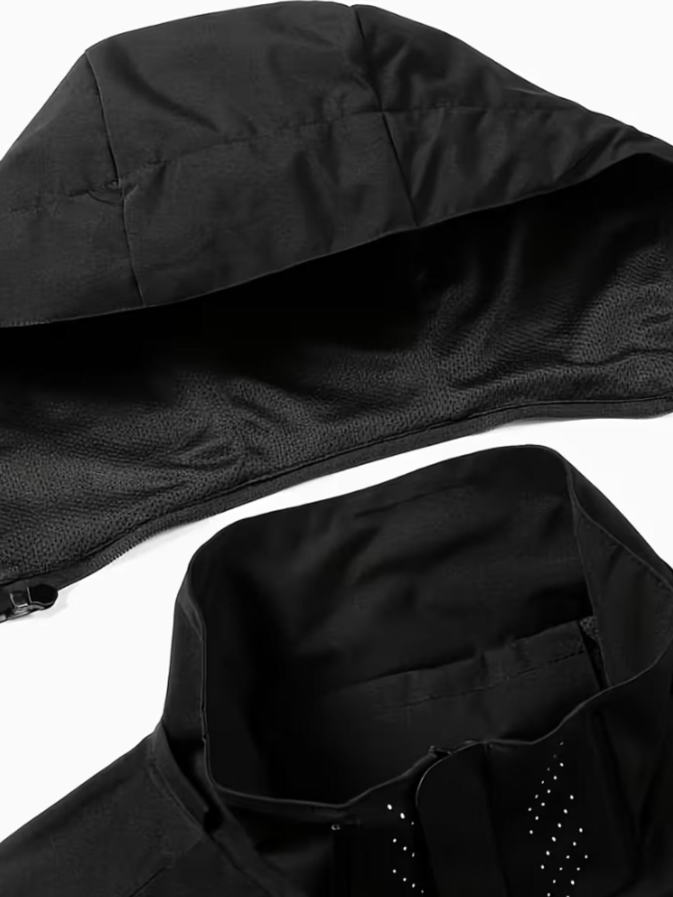 Men's Fashion Ursus Logo Lightweight Outdoor Windproof Jacket, Bear Print, Long Sleeve, Fitted, All Seasons, Durable Polyester