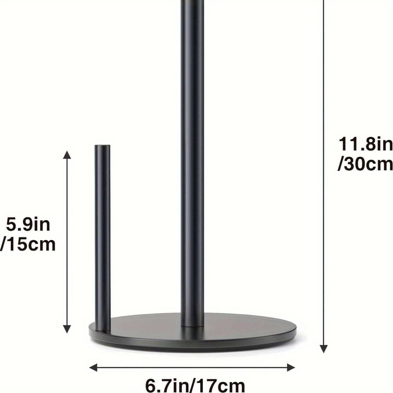 Kitchen Roll Holder Silvery Paper Towel Holder, Premium Stainless Steel Paper Towel Holder for Kitchen Roll Organize, Countertop Roll Dispenser with Weighted Base