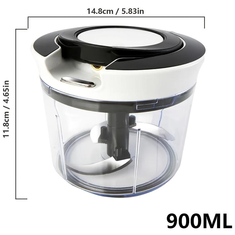 Portable Hand Pull String Onion & Garlic Mincer, Durable Blade Meat Slicer, Multifunctional Vegetable and Fruit Chopper Dicer, Carrot Cutter, Large Capacity Manual Food Processor Machine, Kitchen Accessories