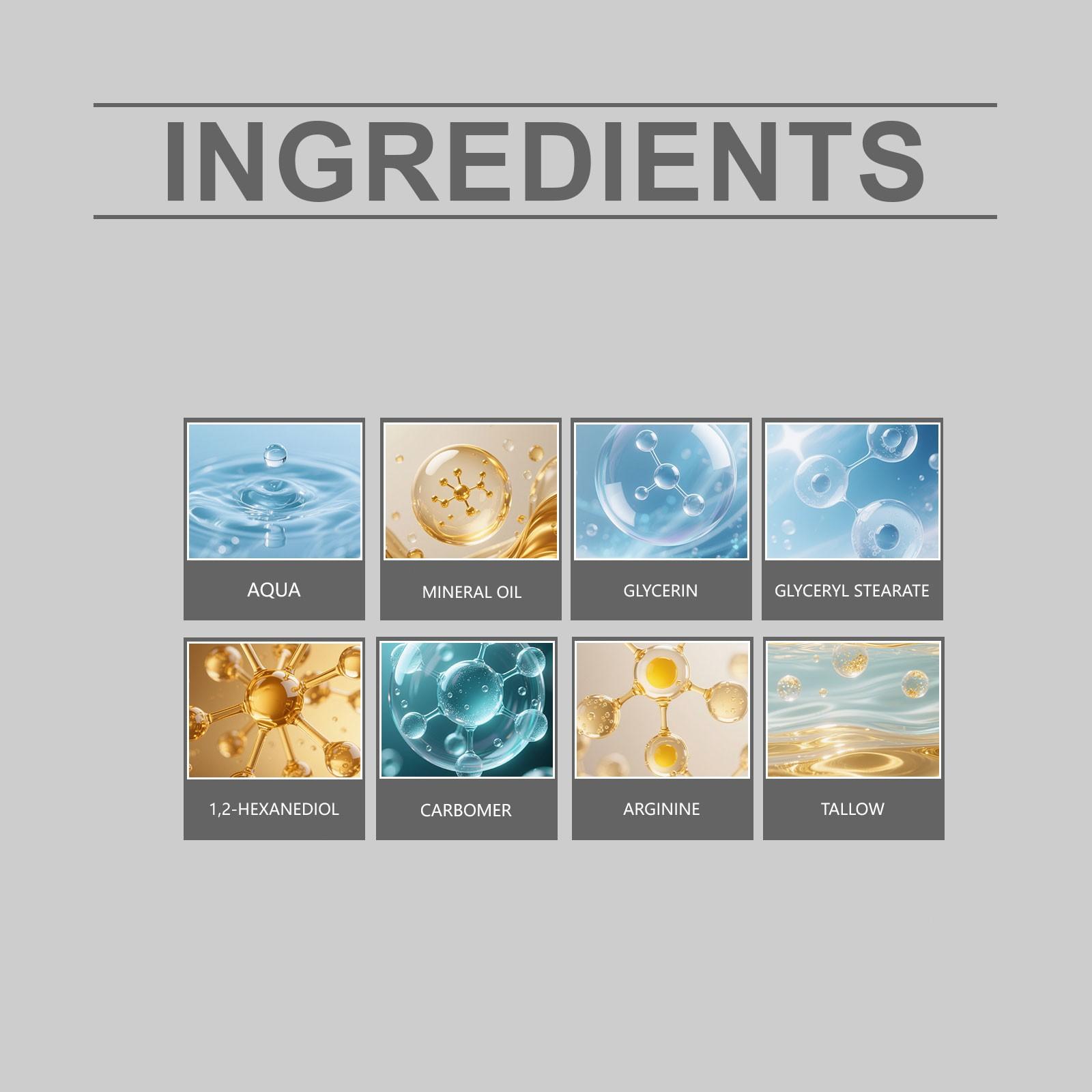 Men's Facial Moisturizer, Gentle Ingredients, Smooth and Easy to Spread, Elastic and Fine Skin Care, Hydrating and Nourishing Formula