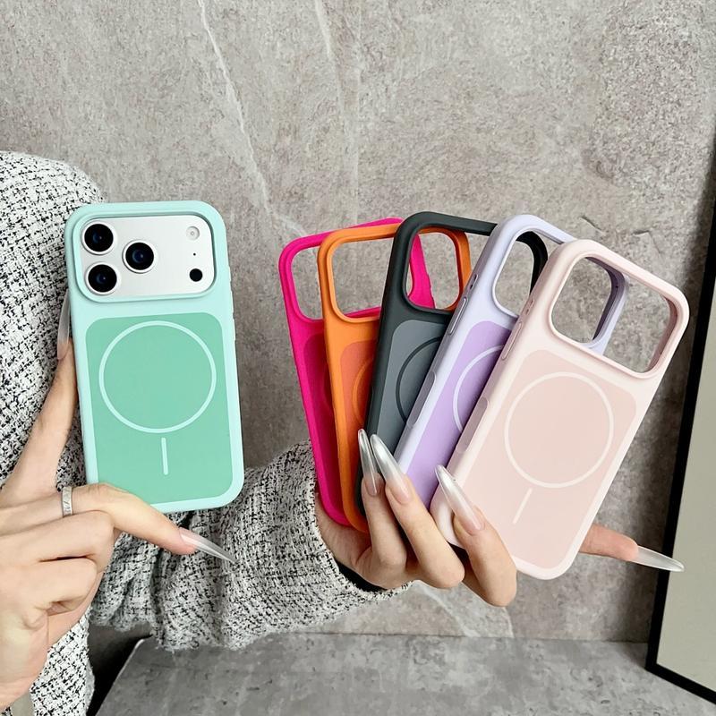 Made from Original Solid Color Liquid Silicone Designed for Magsafe, Compatible with for iphone 17 Pro Max, 16, 15, And 14, 13, Featuring a Large Window And a Shock-Resistant, Shockproof, Protective Skin- Cover