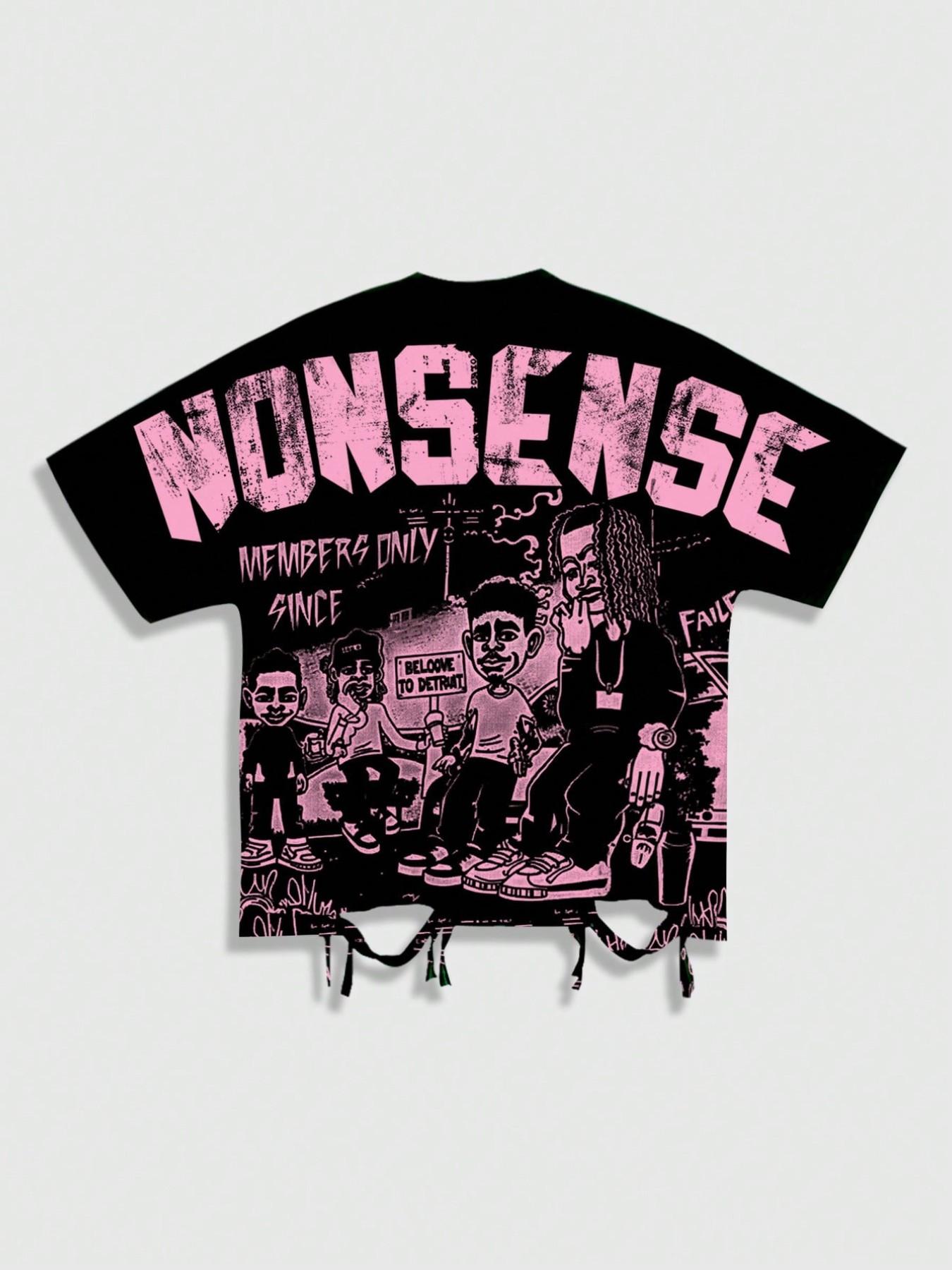 Y2K Fashion Cartoon Print Loose-Fit T-Shirt for Men and Women, Unisex, Trendy Casual Relaxed Fit 2026 Summer Short Sleeve T-Shirt, Casual Graphic Tee for Parties and Nightclubs, Hip-Hop Style Shirt, Streetwear