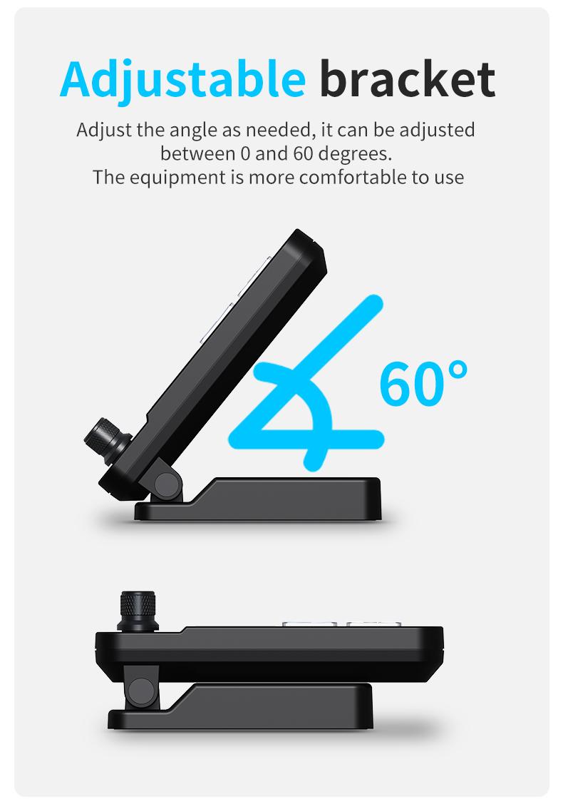 AJAZZ AKP05E Desktop Streaming Controller Programmable LCD Button Multi functional Knob Touch Screen Operation 0-60 ° Adjustable Bracket Compatible with Win/Mac Office Live Streaming Multi scene Application USB Controller