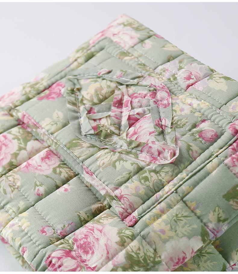 Floral Foldable Storage Basket Cotton Fabric Collapsible Laundry Hamper for Clothes Toys & Blankets Car Trunk Organizer Backseat Storage Machine Washable Decorative Bin for Bedroom Bathroom & Living Room Large Capacity Woven Design