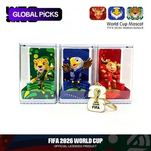 Officially Licensed2026 USA-Canada-Mexico World Cup Mascot CollectionIncludes Mexico's ZAYU, USA's CLUTCH, Canada's MAPLEToy figures, collectible sets, and World Cup charms Great as gifts for soccer fans, desk decorations,.