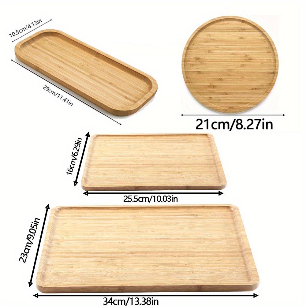 Bamboo Serving Tray, Ideal for Dinner, Tea, Bar, Breakfast, Party, Bed Trays, Versatile Food Tray, Casual Style, No Ca Prop 65