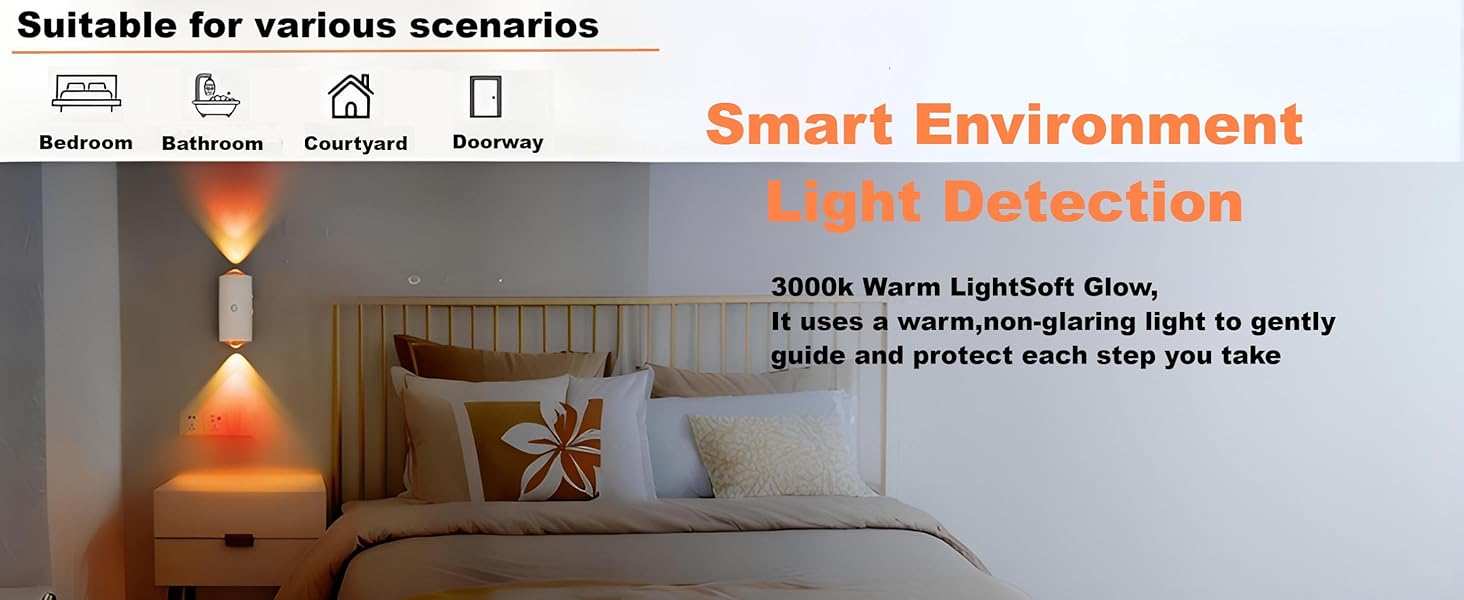 Smart LED Night Light with Motion Sensor, RGB Gradient Dimmable Wall Lamp, USB Rechargeable Indoor Ambient Lighting, Magnetic Step Lamp for Entryway, Bedside, Desk, Operated for Bedroom, Bathroom, Stairs & More,Convenient Plug-Free Charging