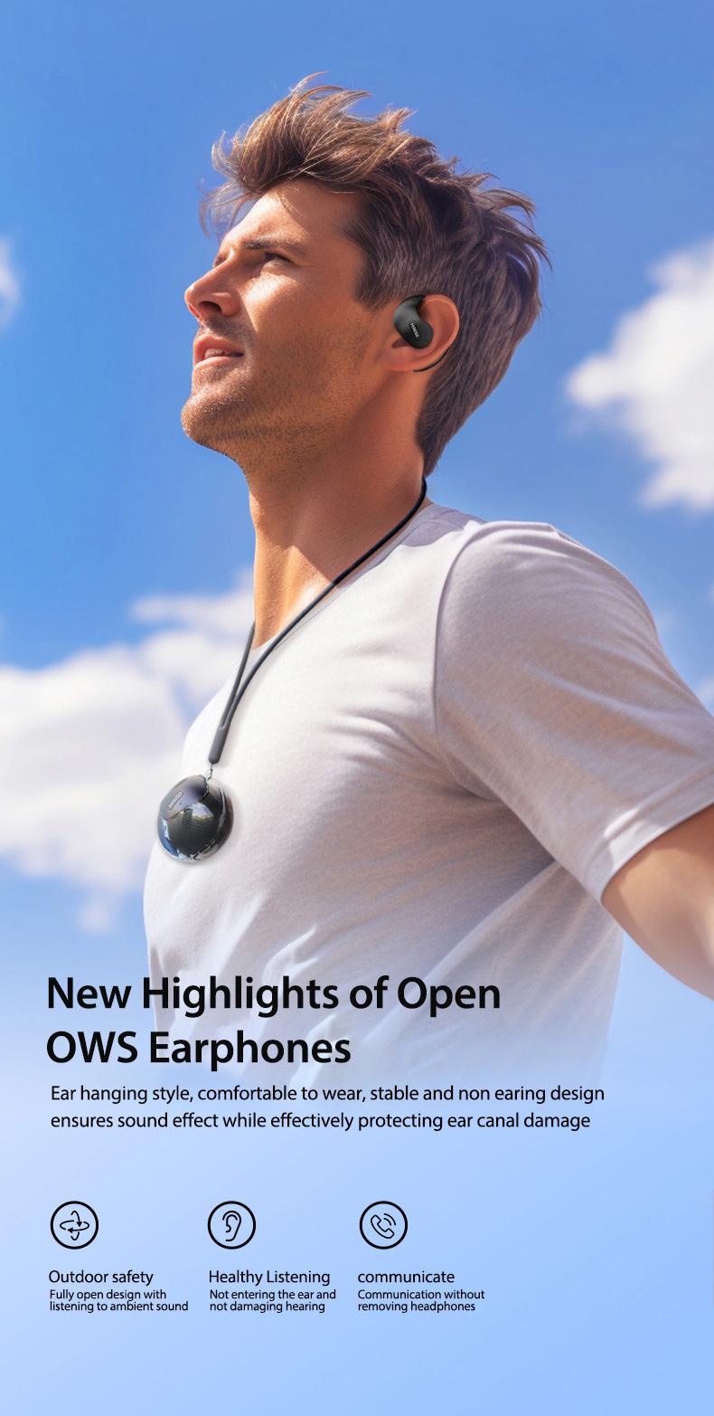 MINISO X15 Pro Earphone Wireless Bluetooth 5.4 OWS Waterproof Sport Headsets Noise Reduction Headphones with Mic