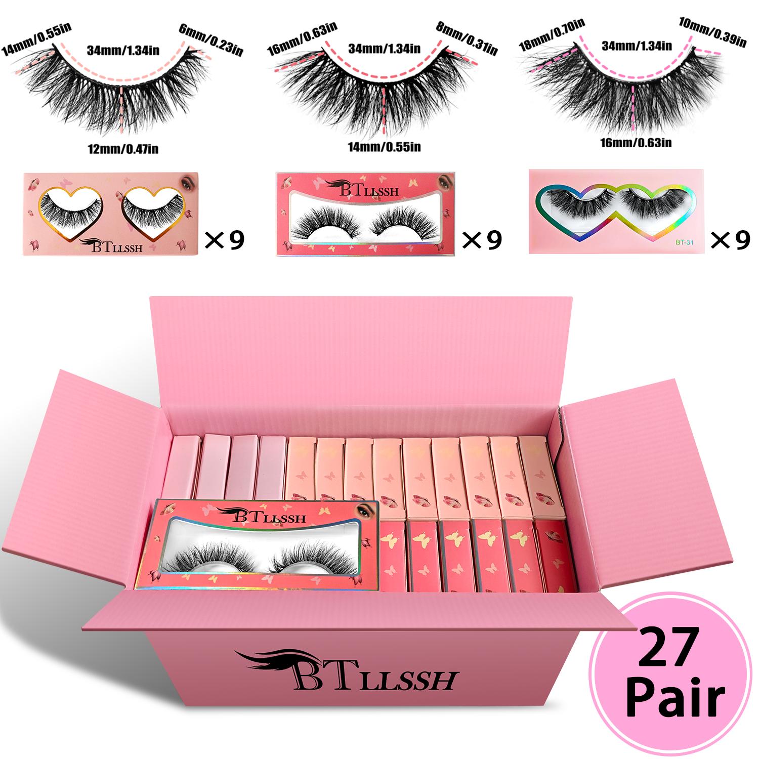 60 Pairs False Eyelashes Russian Strip Lashes D Curl Wispy Natural Look 16mm Curly Faux Mink Lashes Like Eyelash Extension Cat Eye Look Fake Tail Elongated Eyelashes Pack Cosmetic Makeup lash strips