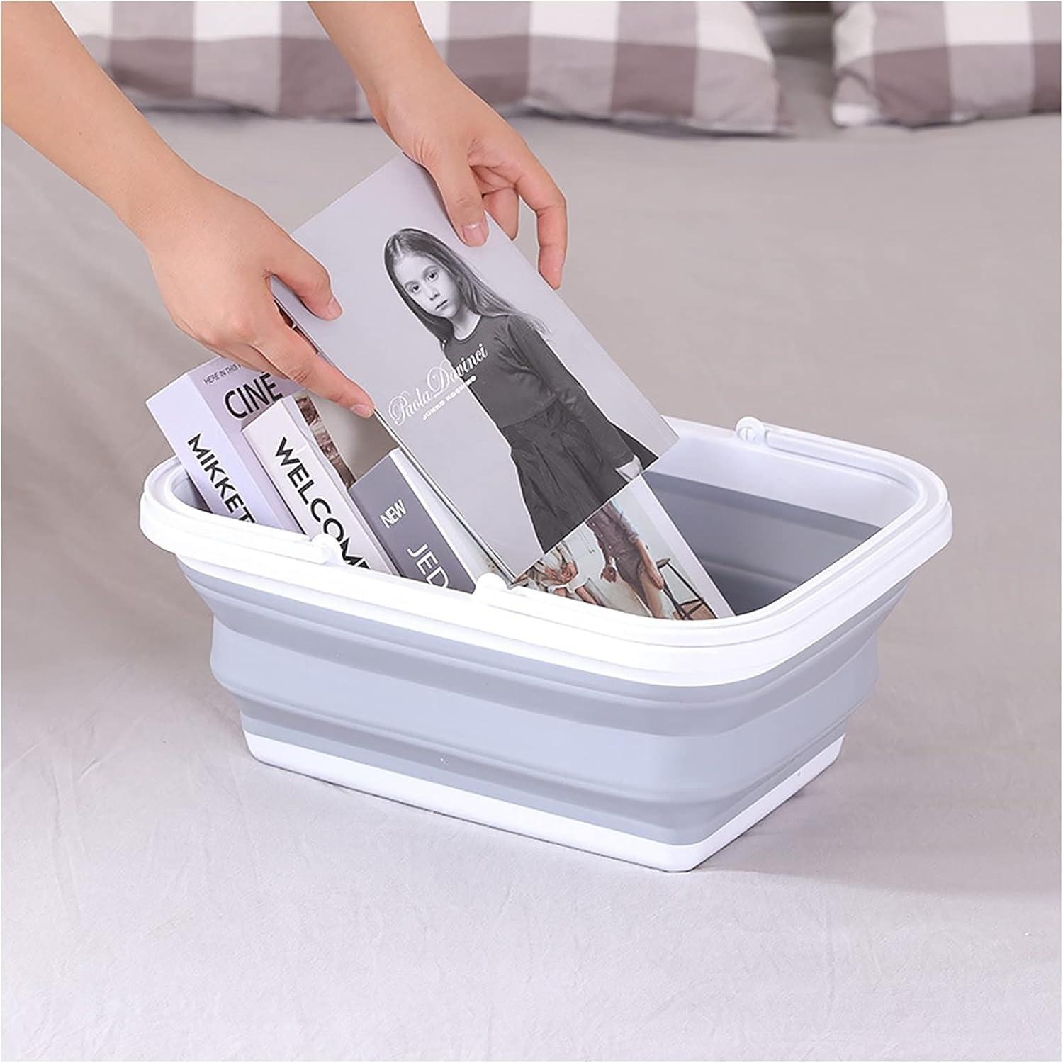 Multifunctional Foldable Laundry Basin, Portable Design with Hidden Dual Handles, Ideal for Camping, Rvs, Travel, Space Saving, Easy Cleaning