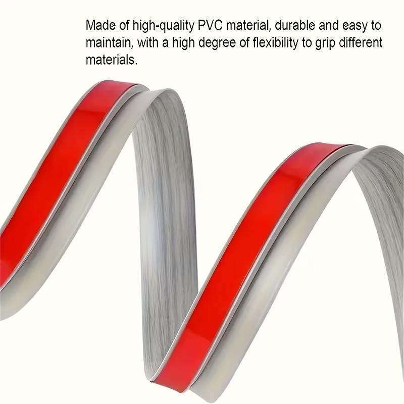 Durable Self-Adhesive PVC Floor Transition Strip, Wood Grain Design, 39.37 Inches, for Carpet and Hard Floor Edge Trim, Flexible Edges