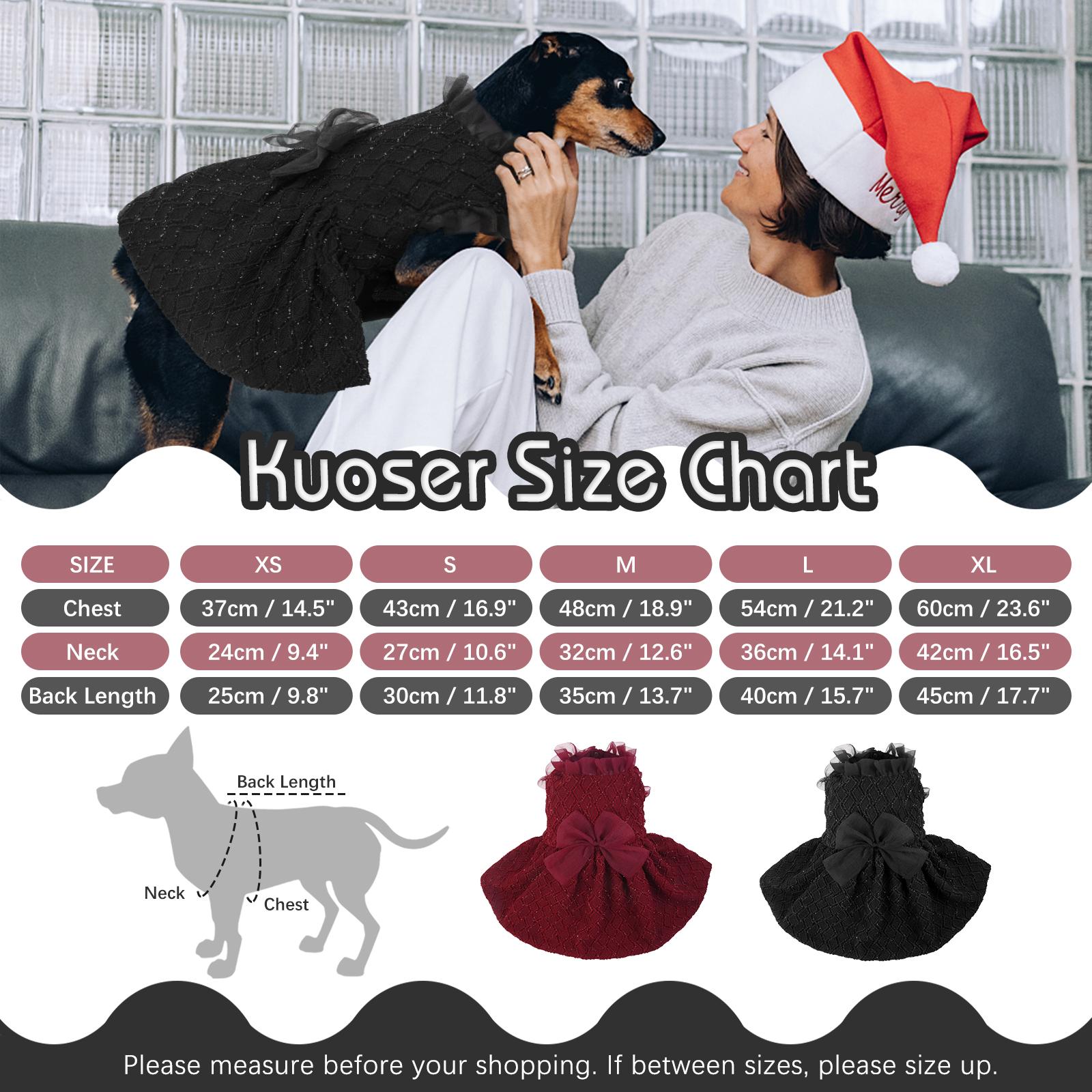 Kuoser Dog Dress, Dog Dresses for Large Dogs Girl, Cute Puppy Dress with Bow-Knot Girl Princess Dog Tutu Dress Costume Pet Outfit Cat Clothes for Birthday Party Christmas Wedding Kuoser Dog Dress, Dog Dresses for Large Dogs Girl, Cute Puppy Dress with Bow-Knot Girl Princess Dog Tutu Dress Costume Pet Outfit Cat Clothes for Birthday Party Christmas Wedding
